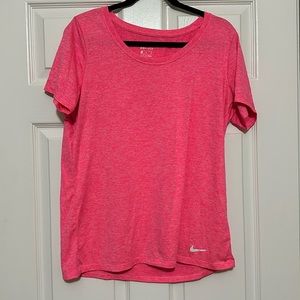 Hot pink Nike Dri-fit short sleeve top